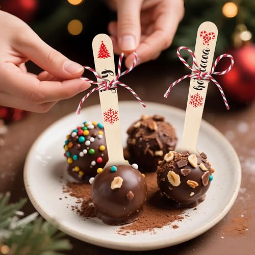 100 Set Christmas Wooden Spoons C403