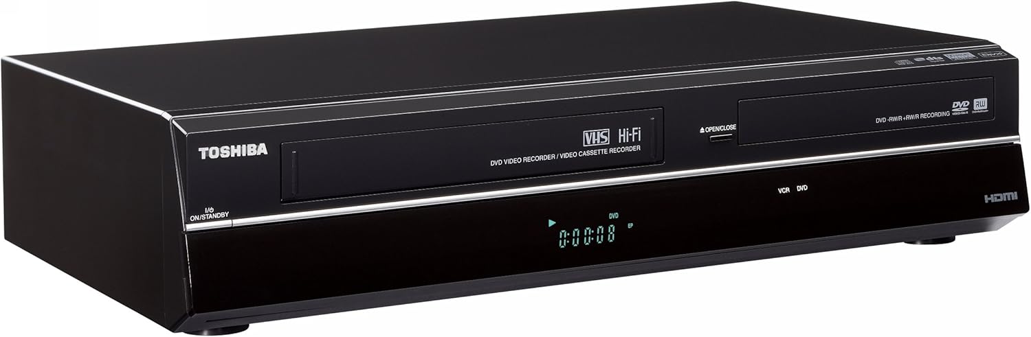 Black DVD/VHS Recorder with Built in Tuner C871