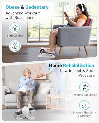 3-in-1 Mini Seated Pedal Exerciser with 10 Resistance Levels G825