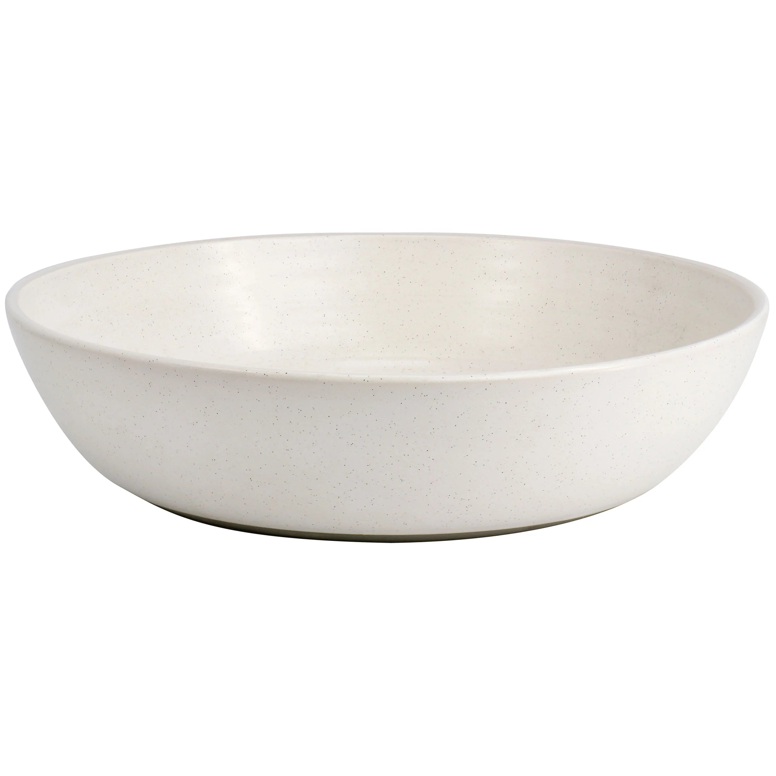 10 Inch Stoneware Serving Bowl in White Speckle L28573