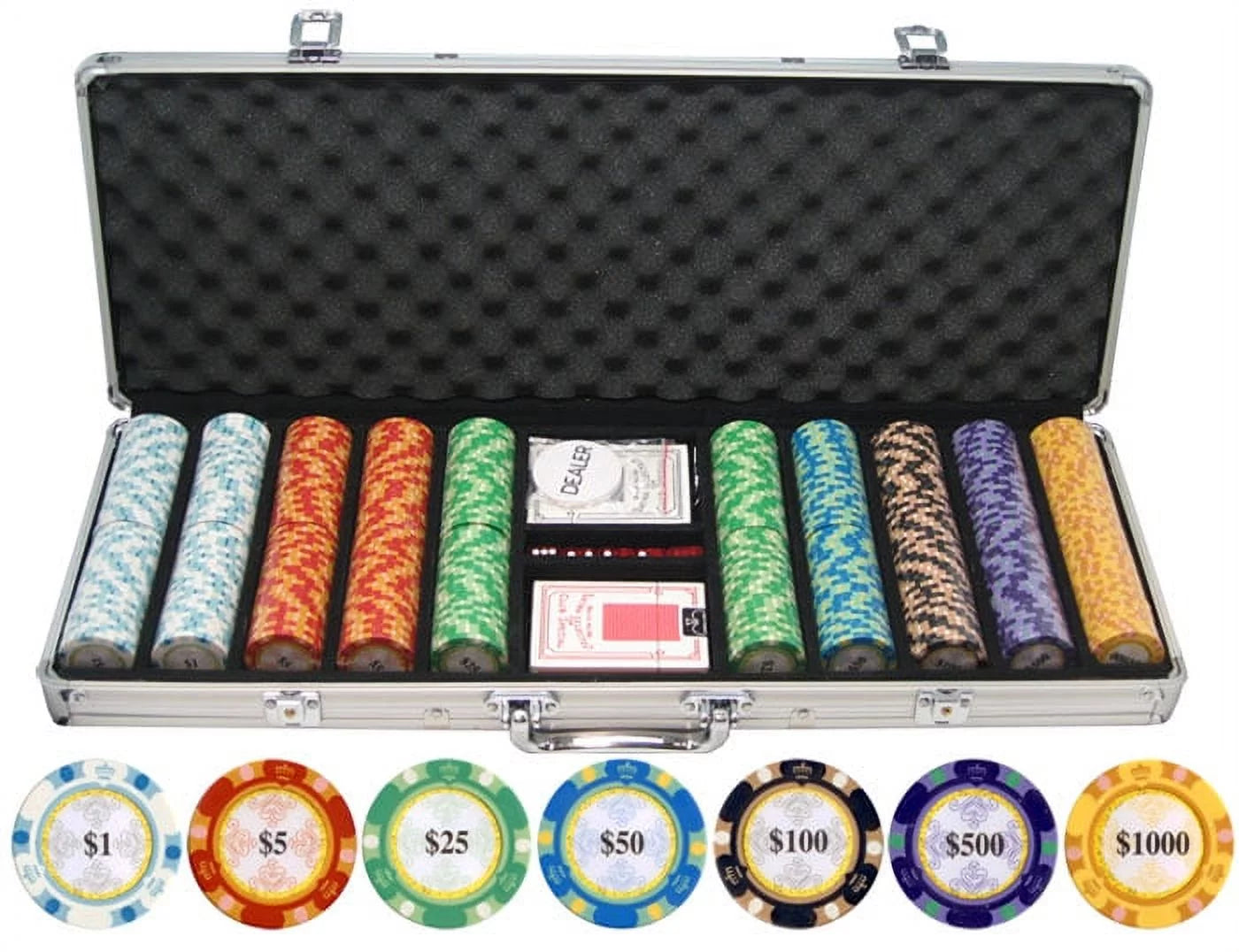500pc 13.5g Clay Poker Chips W802309