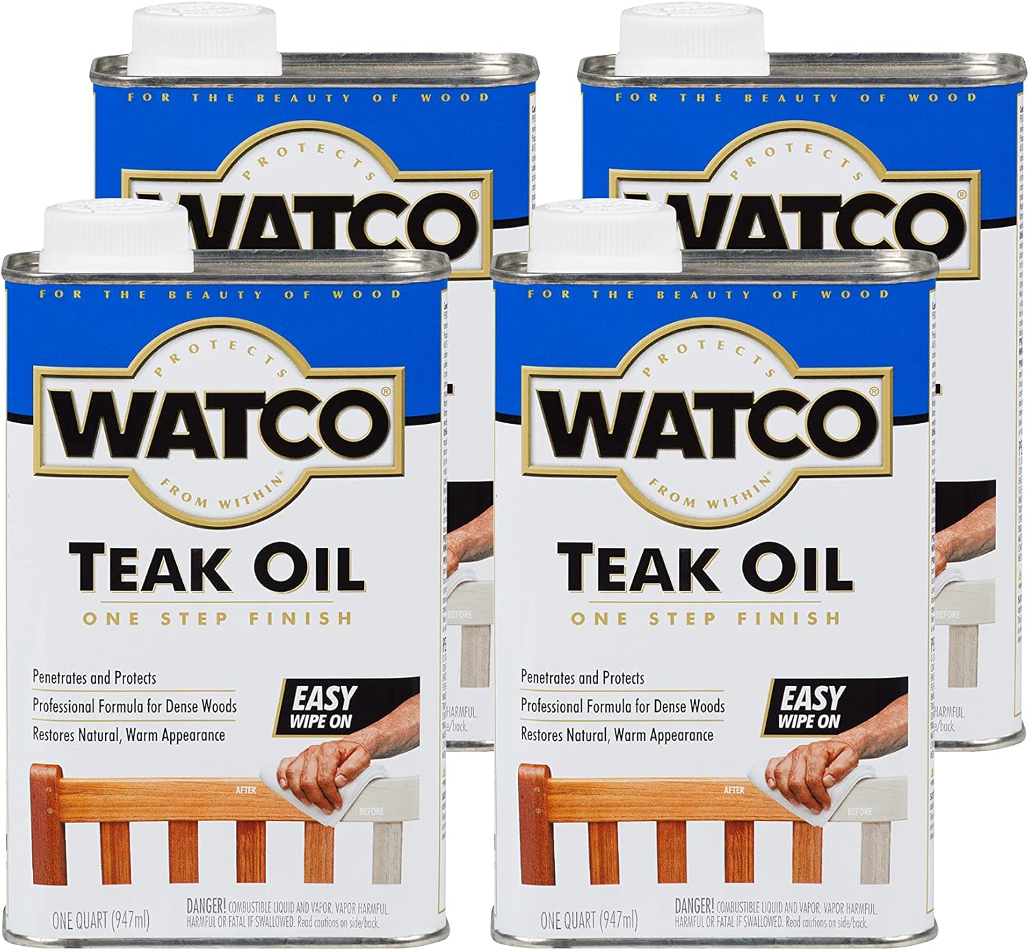 Clear Teak Oil Finish, 4 Pack R52215
