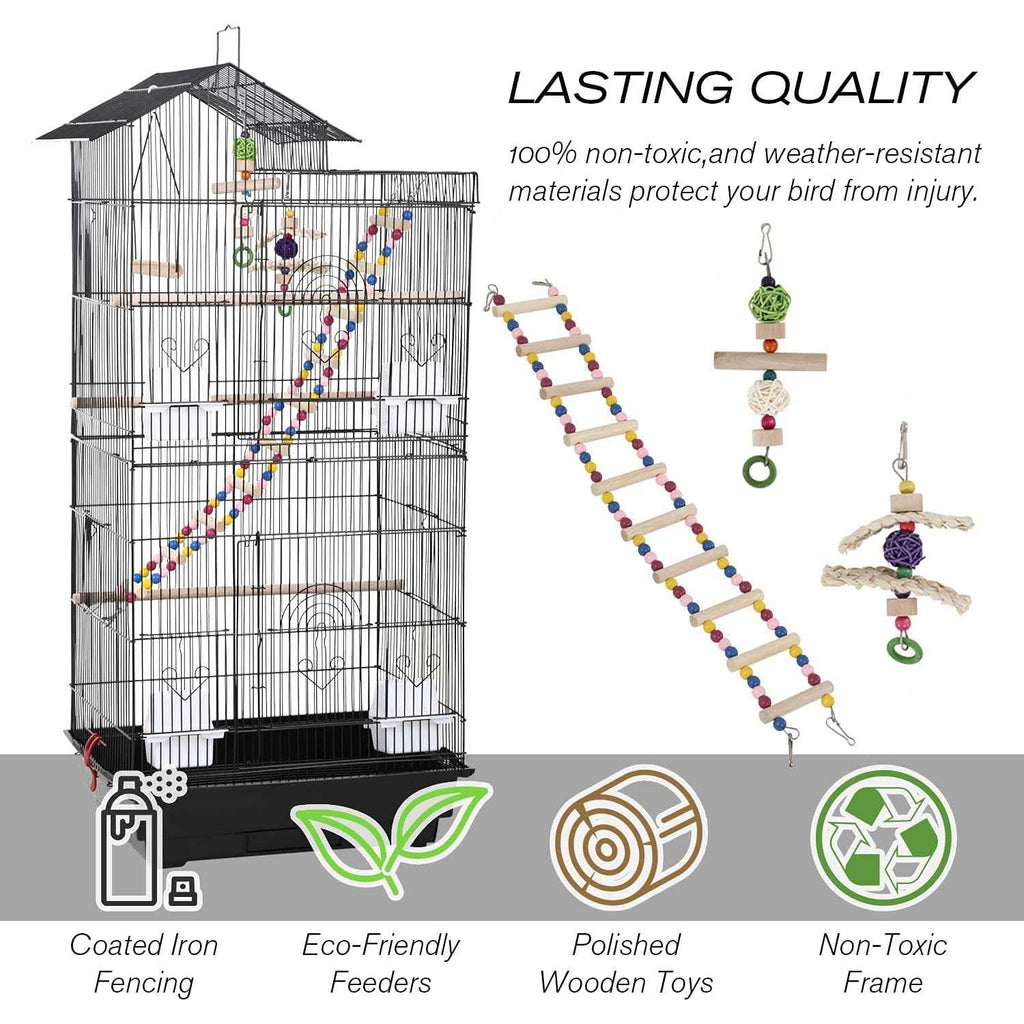 Bird cage 39 inch with Bird Stand Medium Roof Top Large Flight cage H829638
