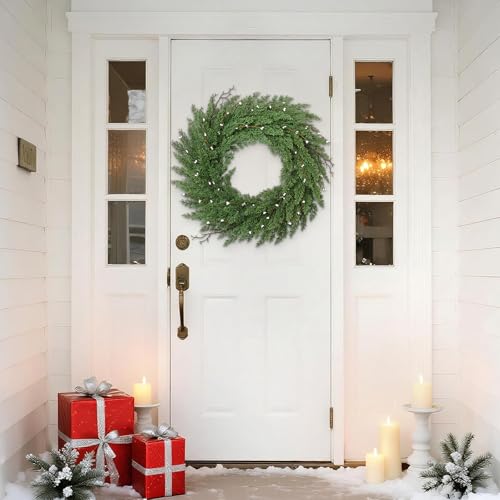 22 Inch Green Artificial Christmas Wreath P90567
