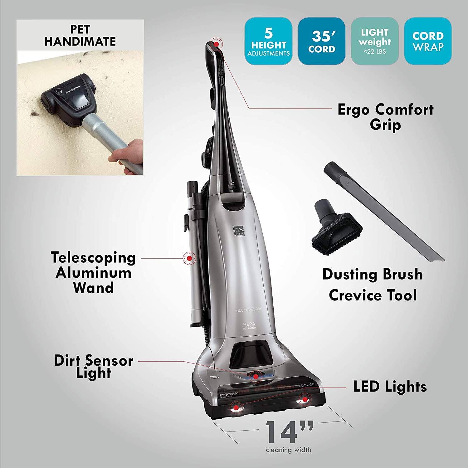 Silver Bagged Upright Vacuum E509819