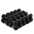 Black Rubber Coated Hex Dumbbell Pair D173911