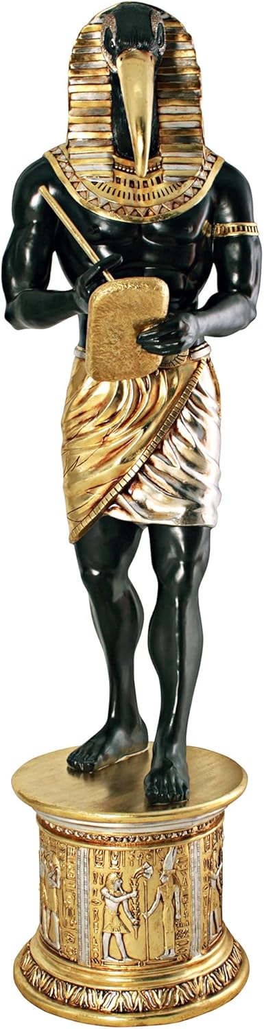 Life-Size Thoth Statue Atop a Temple Column Mount E318