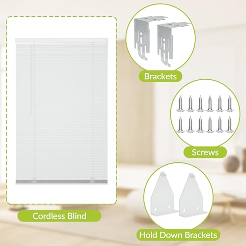 Cordless Room Darkening Mini Blinds 35" W x 64" H White P883569