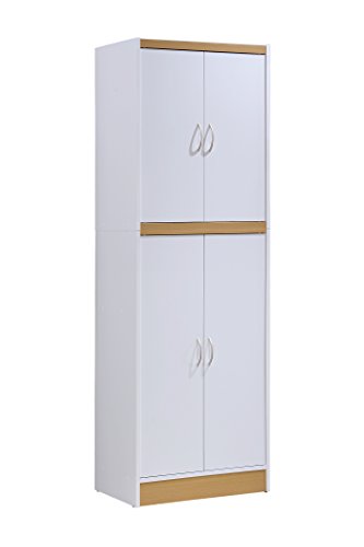 4 Door Kitchen Pantry with Four Shelves, Chocolate H95878