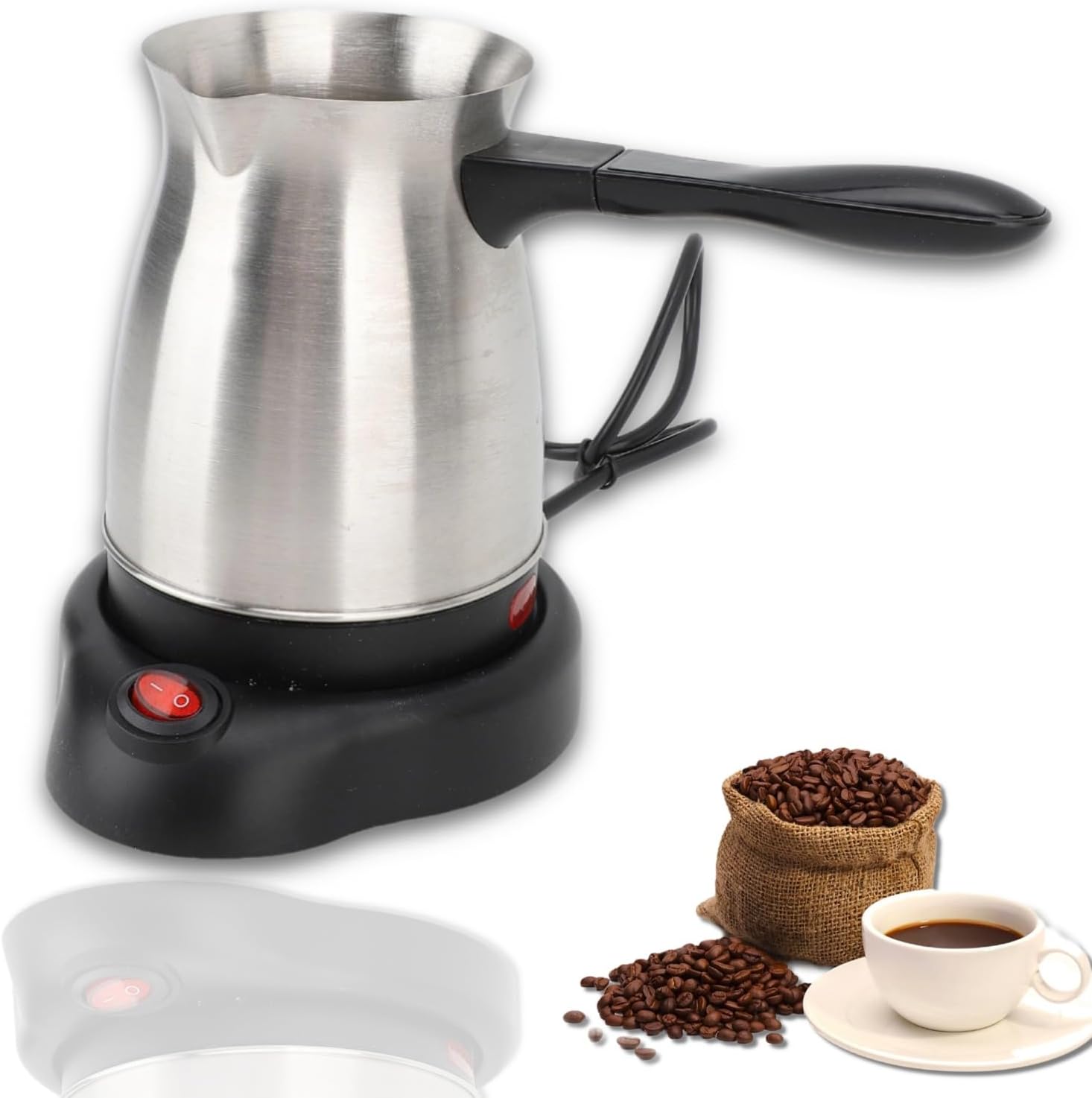 Stainless Steel Electric Turkish Coffee Maker, 600ml Z933770