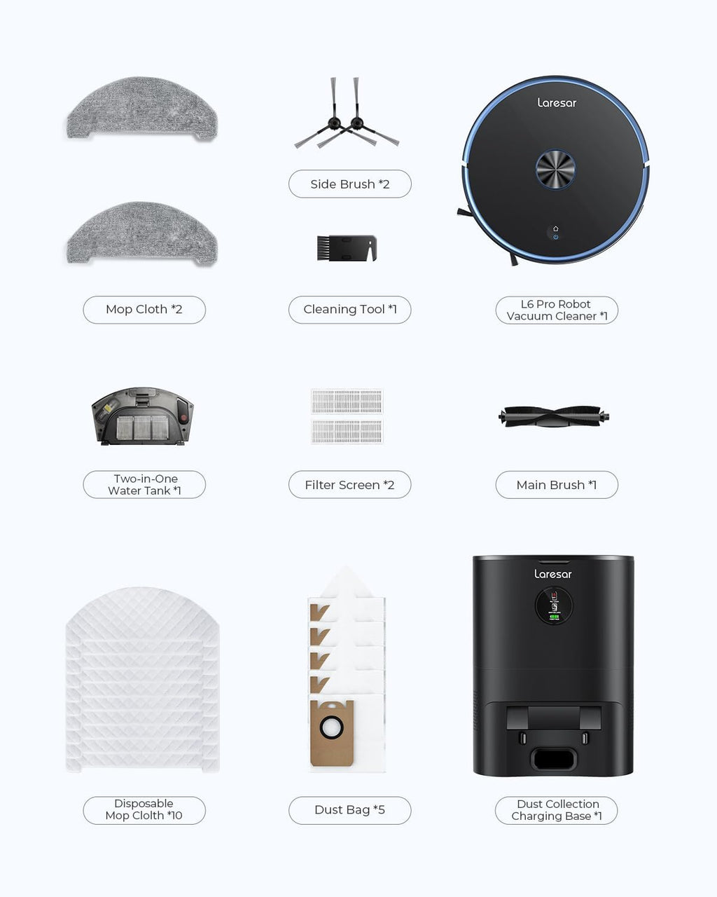 3 in 1 Robot Vacuum and Mop Combo with Self Emptying Station K8842