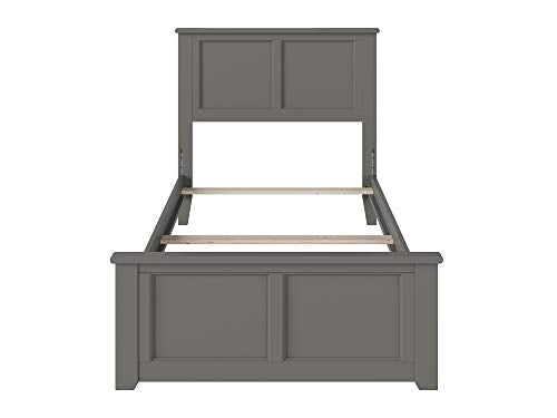 White Twin Extra Long Bed with Footboard M634