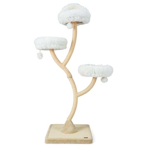 70" Tall Cat Tree with Scratching Posts and 3 Cozy Perches O453