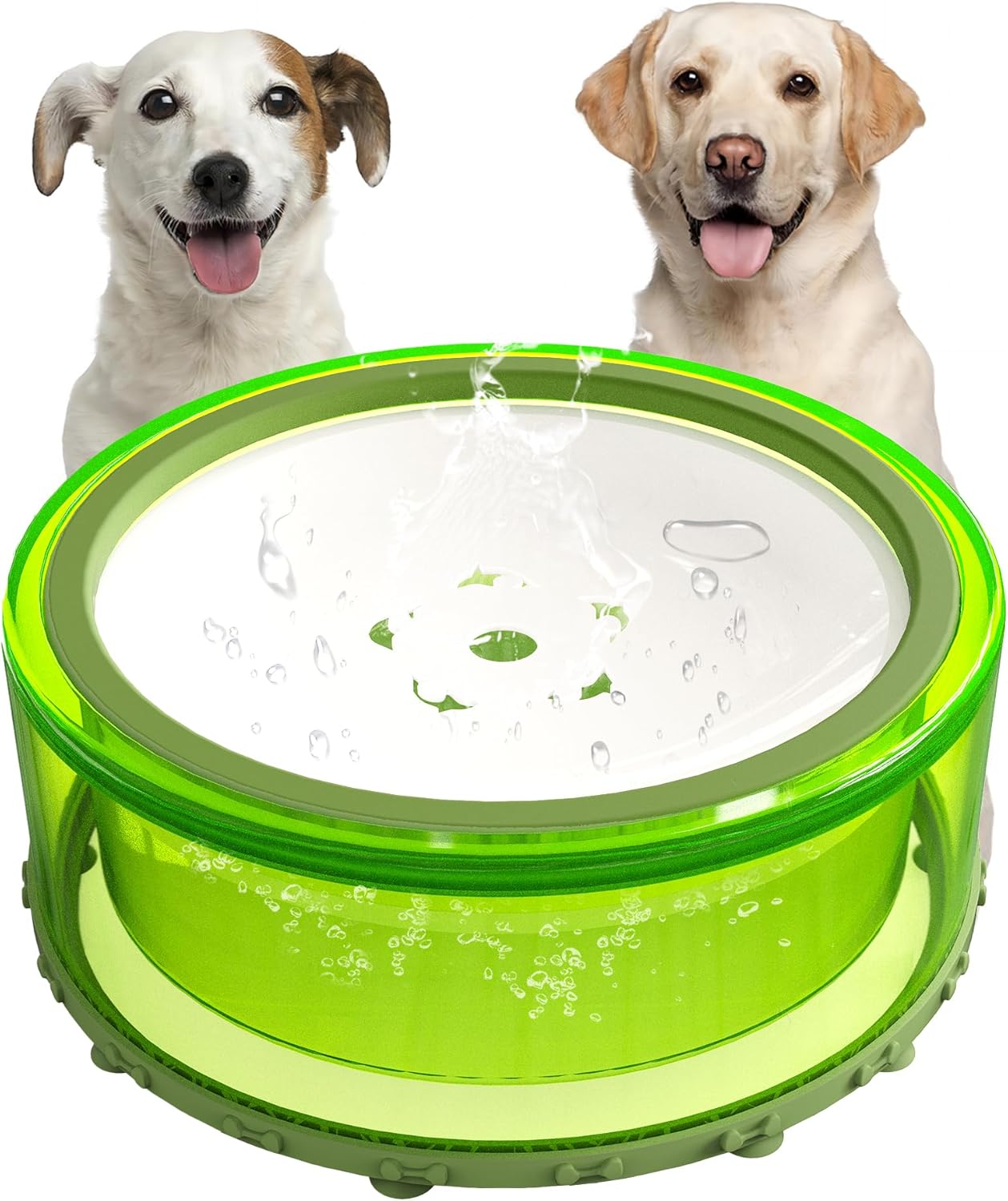 Green 2L No Spill Dog Water Bowl J62736