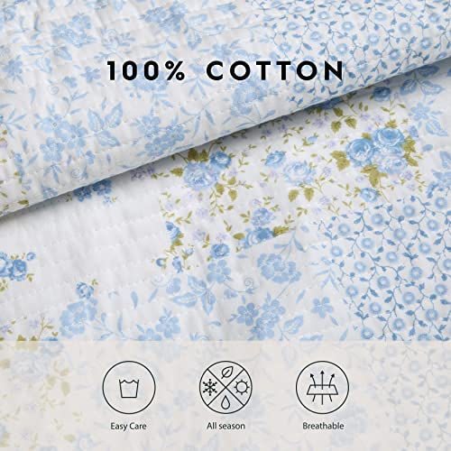 King Cotton Reversible Quilt Set with Matching Shams C838810