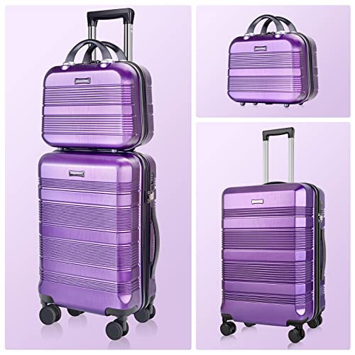 28" Expandable Lightweight ABS+PC Hard Suitcase with TSA Lock (Black) D139