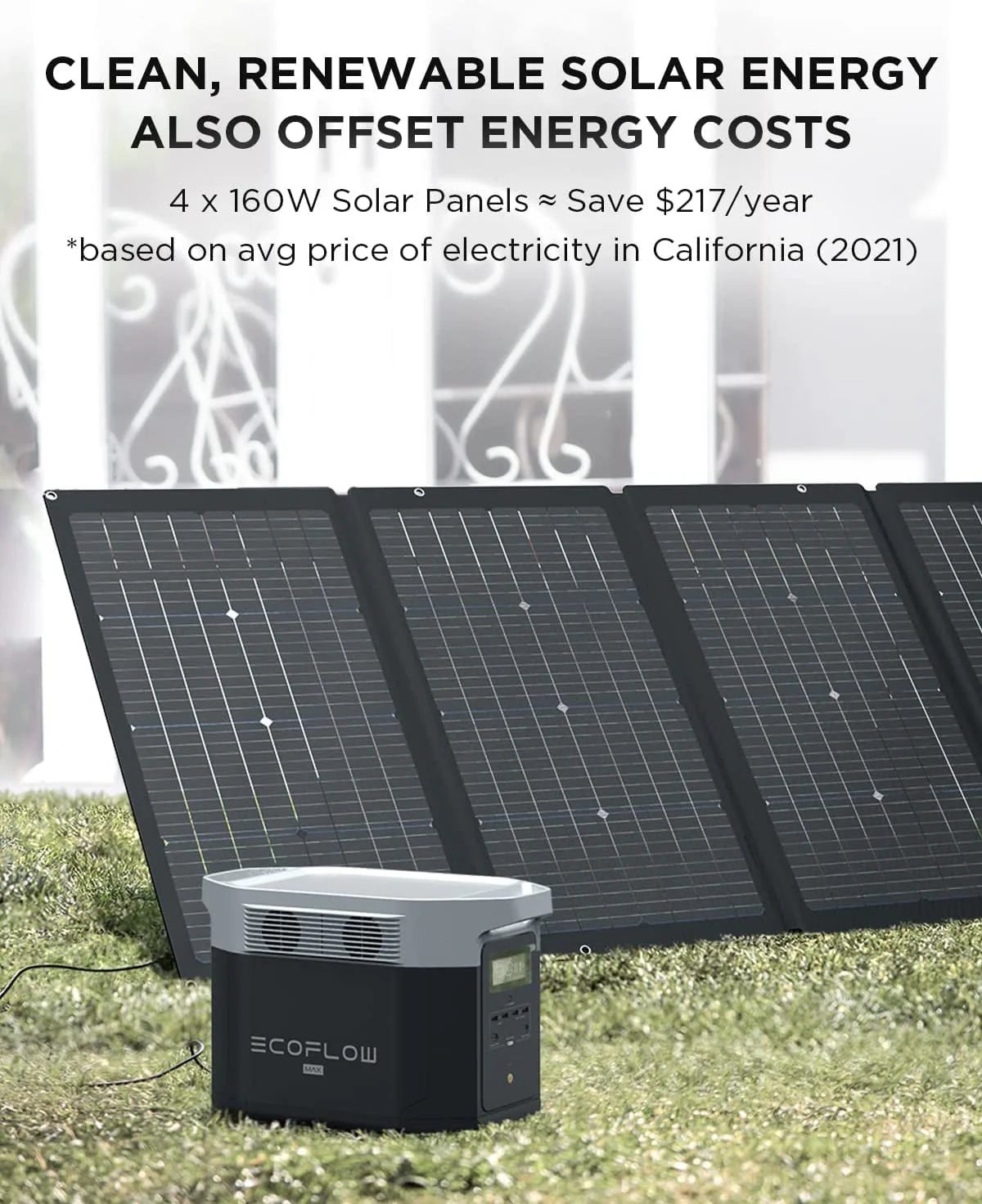 Portable Power Station 1612Wh Capacity Solar Generator 2000W AC Output J911957