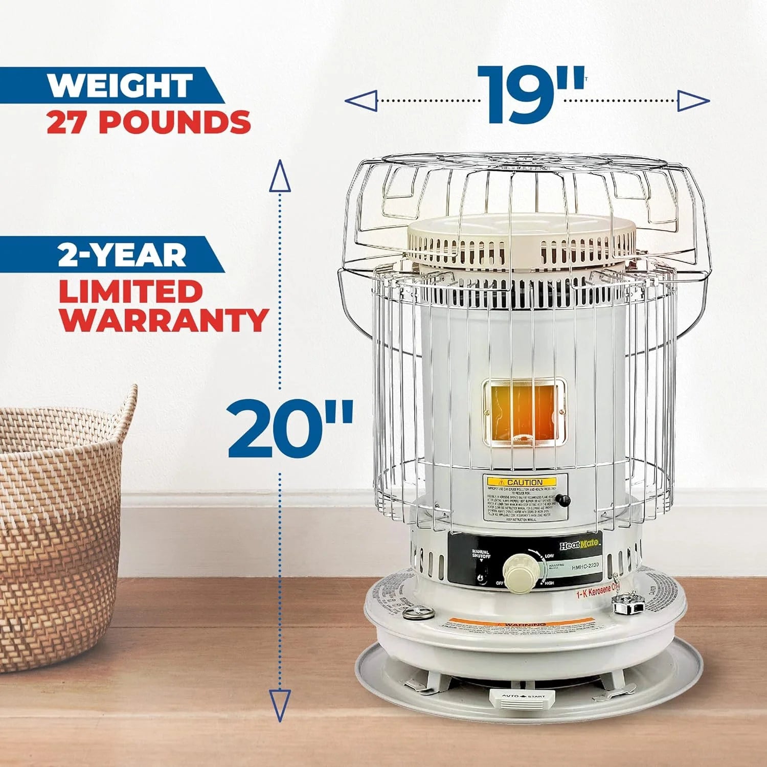 White Portable Kerosene Heater Y205