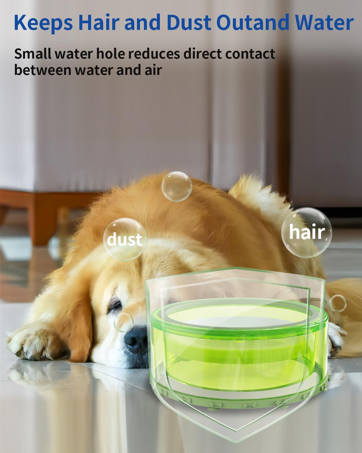 Green 2L No Spill Dog Water Bowl J62736