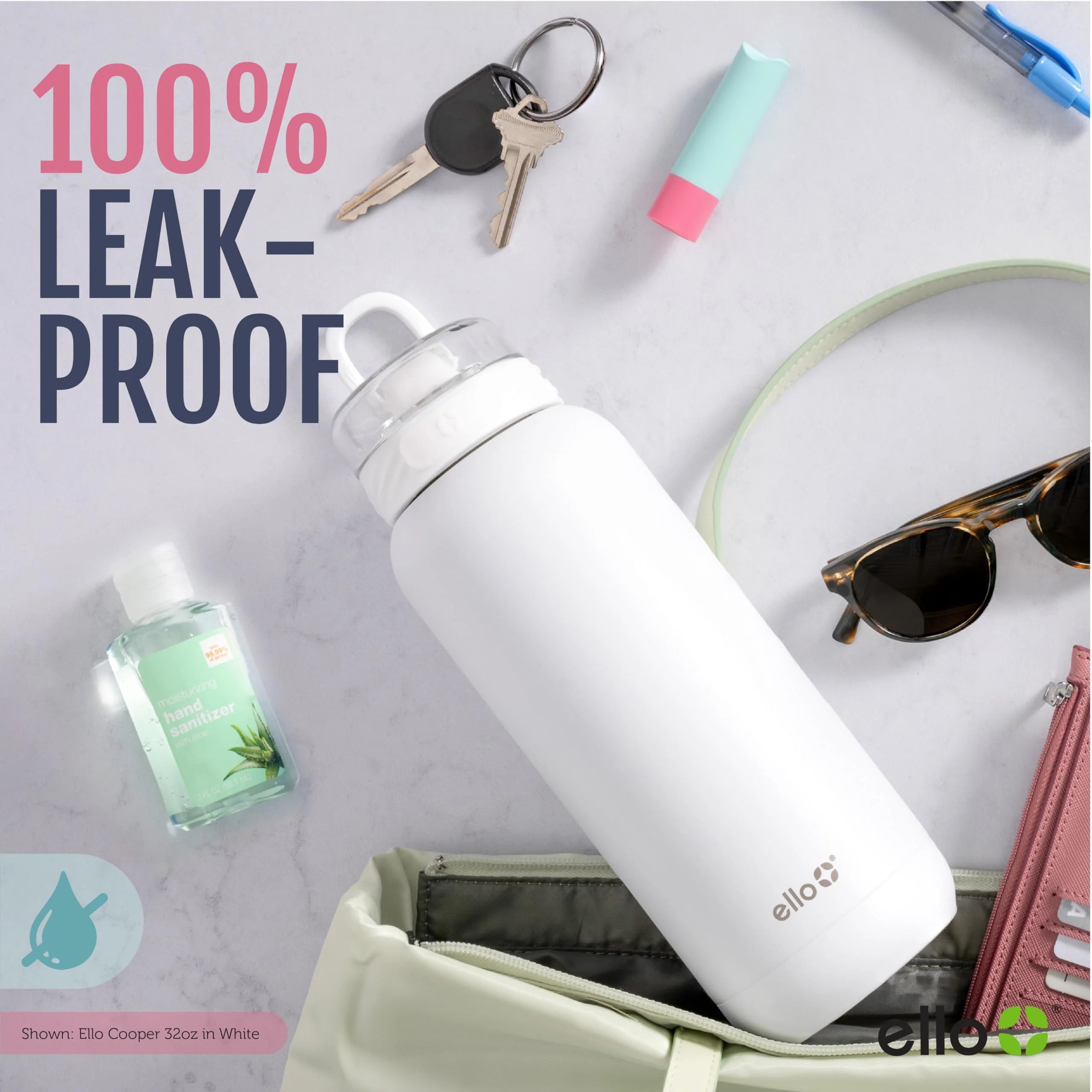 22oz Stainless Steel Water Bottle with Straw and Carry Handle Z716615