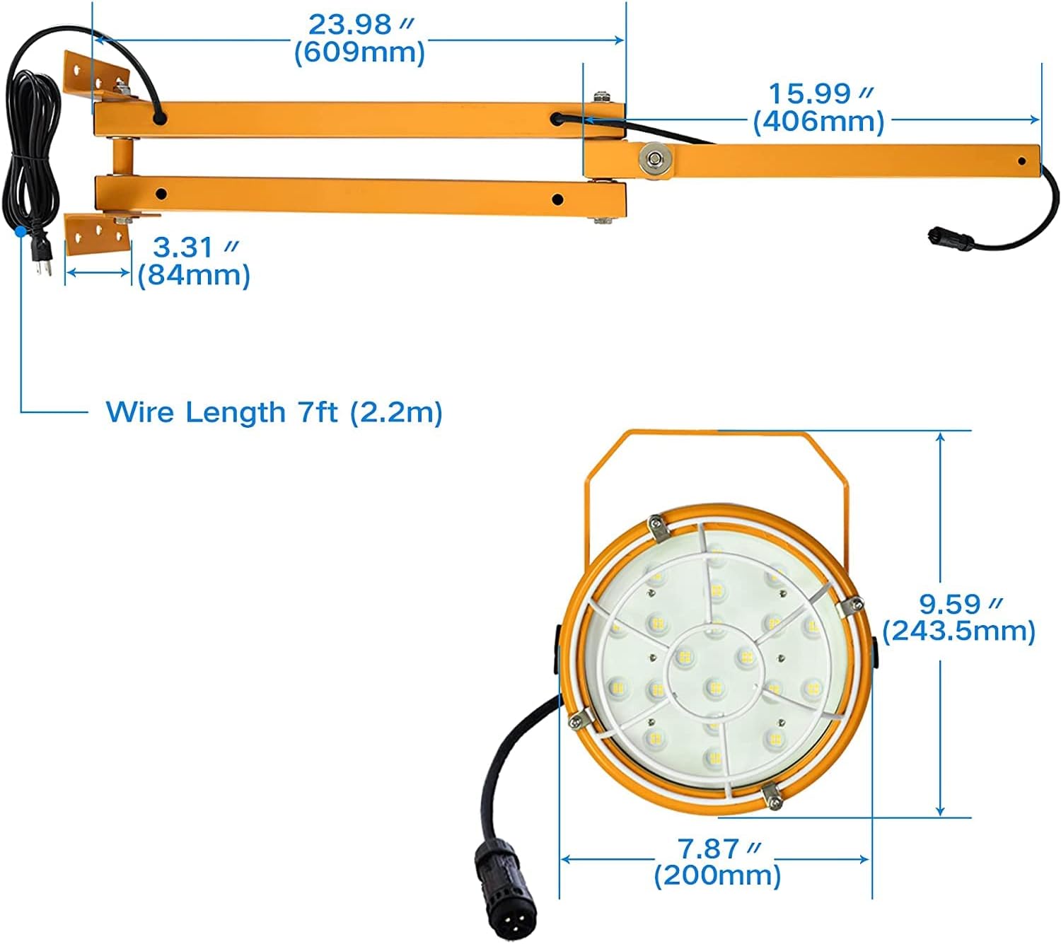 50W LED Loading Dock Light with Double Swing Arm G10913