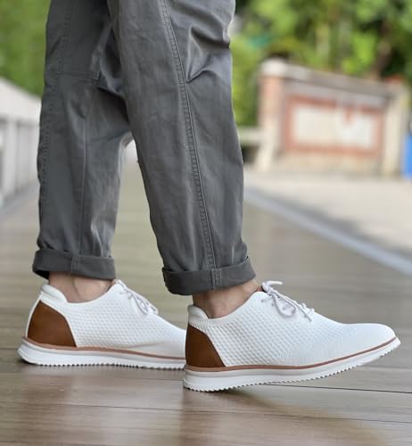 Men's Dress Sneakers Casual Walking Shoes Oxfords Mesh Comfortable Lightweight Breathable Lace-Up X287
