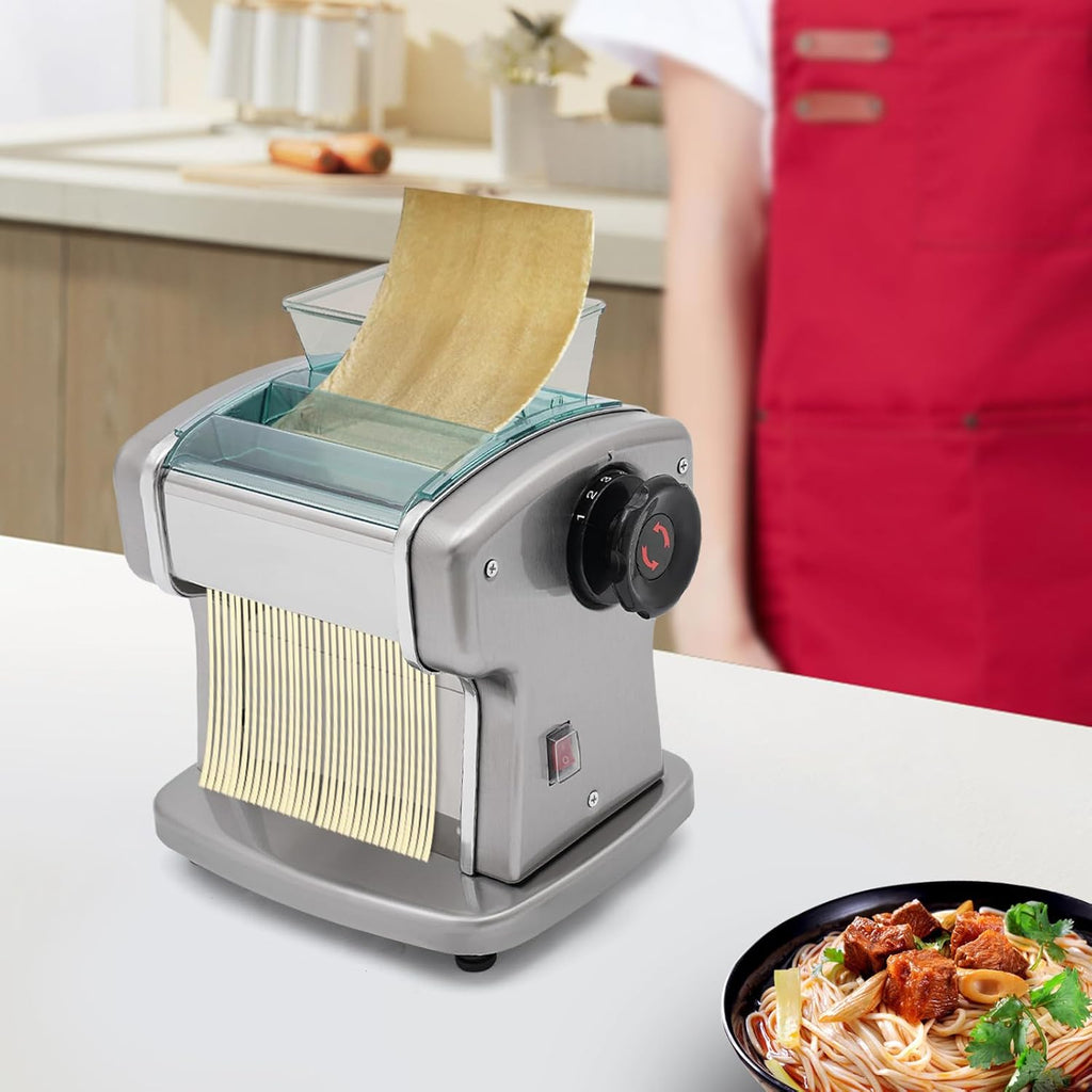 Electric Pasta Maker Machine with 9 Thickness Settings, 2 mm Stainless Steel Blade, 135W Q56783