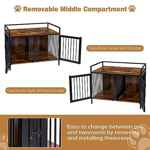 39" Heavy Duty Dog Crate Furniture with Divider V835