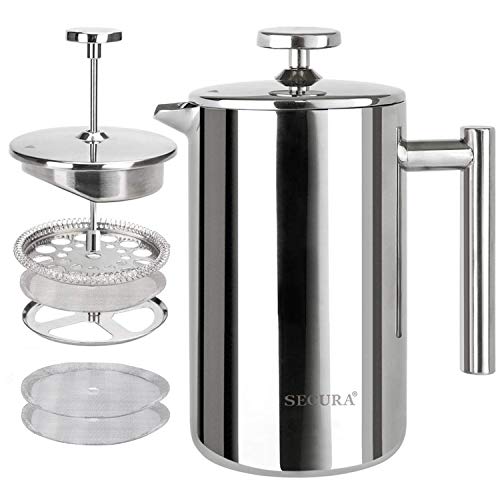 34oz Stainless Steel French Press Coffee Maker E846765