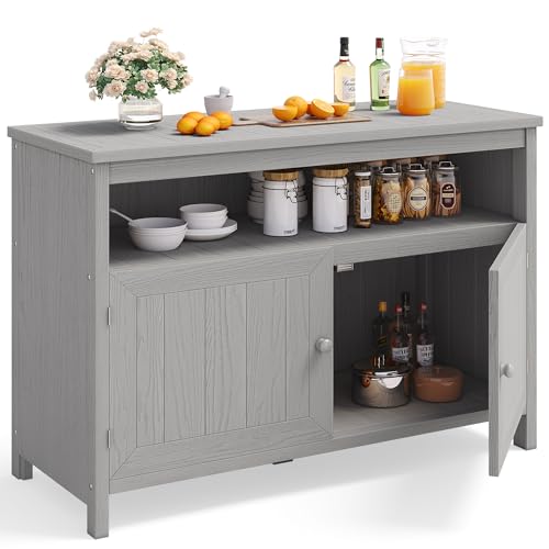Poly Lumber Outdoor Sideboard with Storage and Shelves - Espresso P880