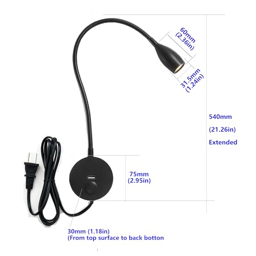 Brushed Nickel 3W LED Gooseneck Reading Light Z389267