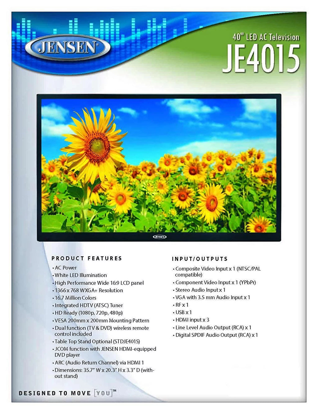 40" LED HDTV with Remote Control S44799