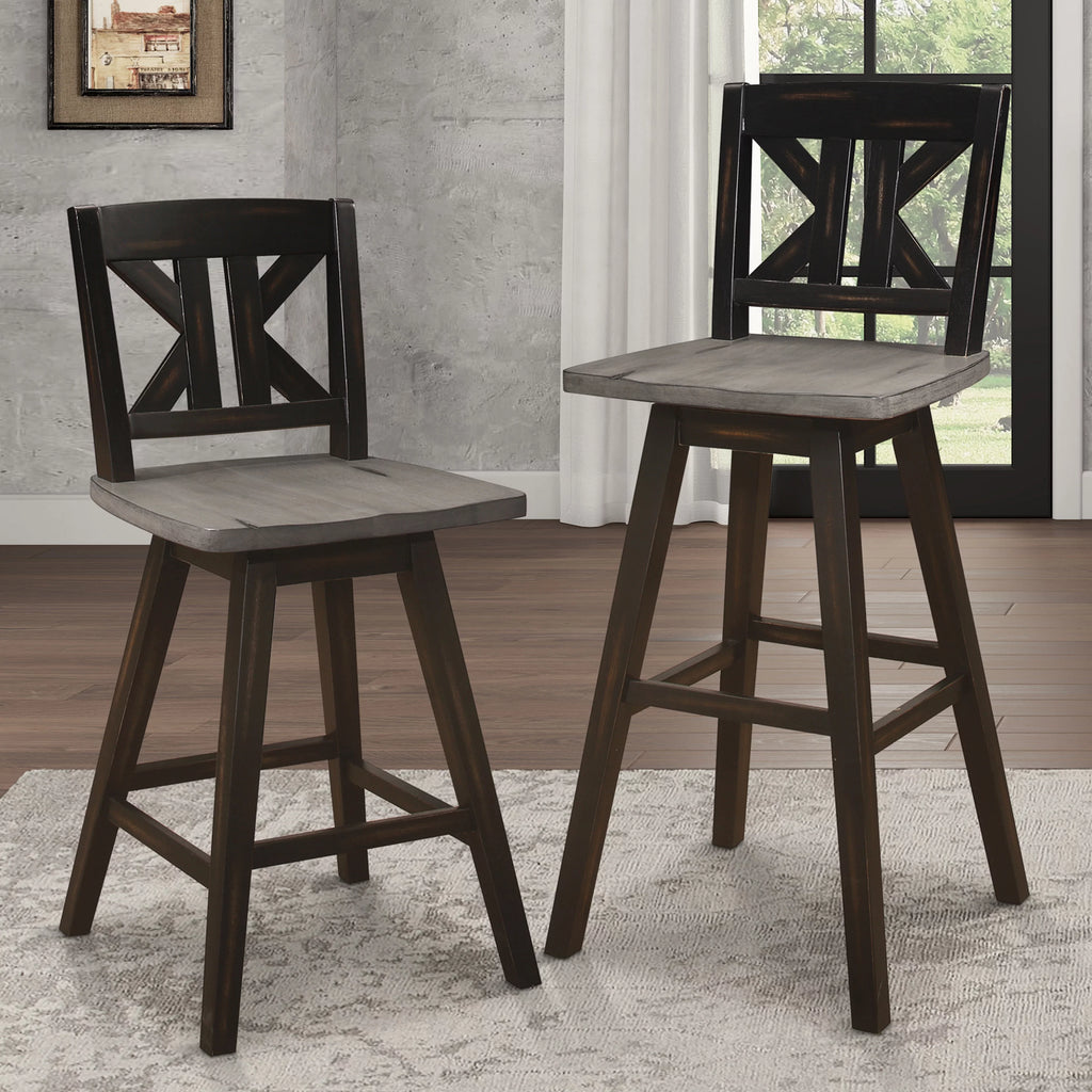 Black Sand-Through Swivel Counter Stool L752