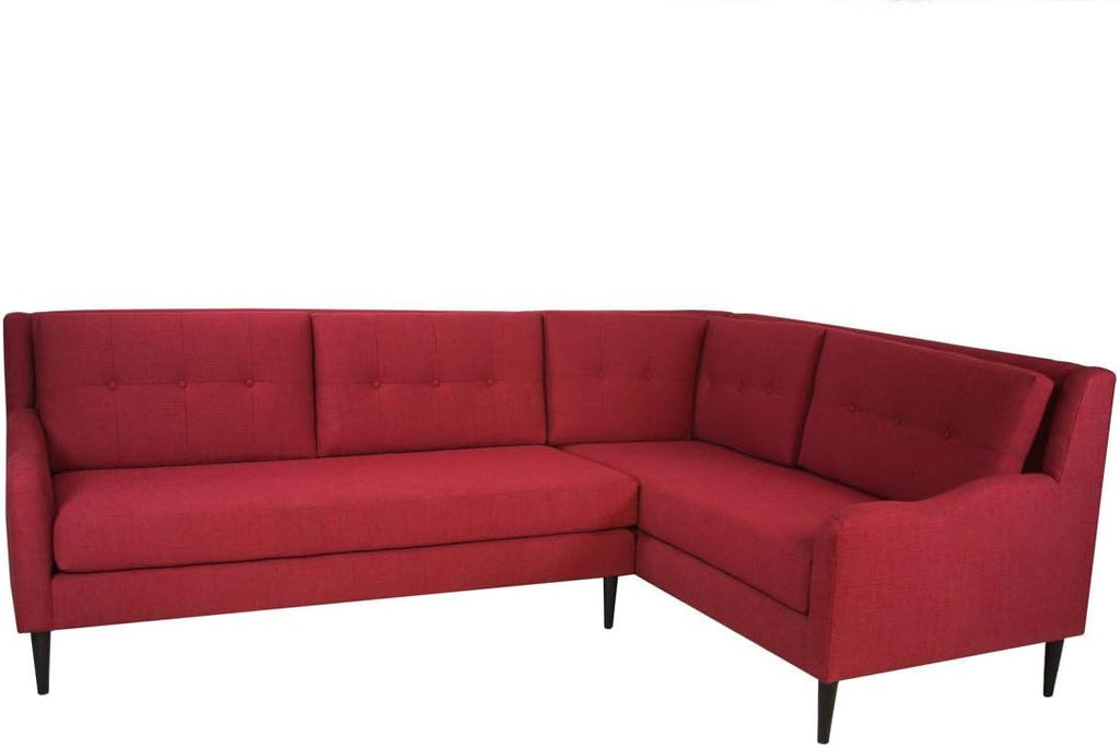 Red Mid-Century Sectional Sofa R60847