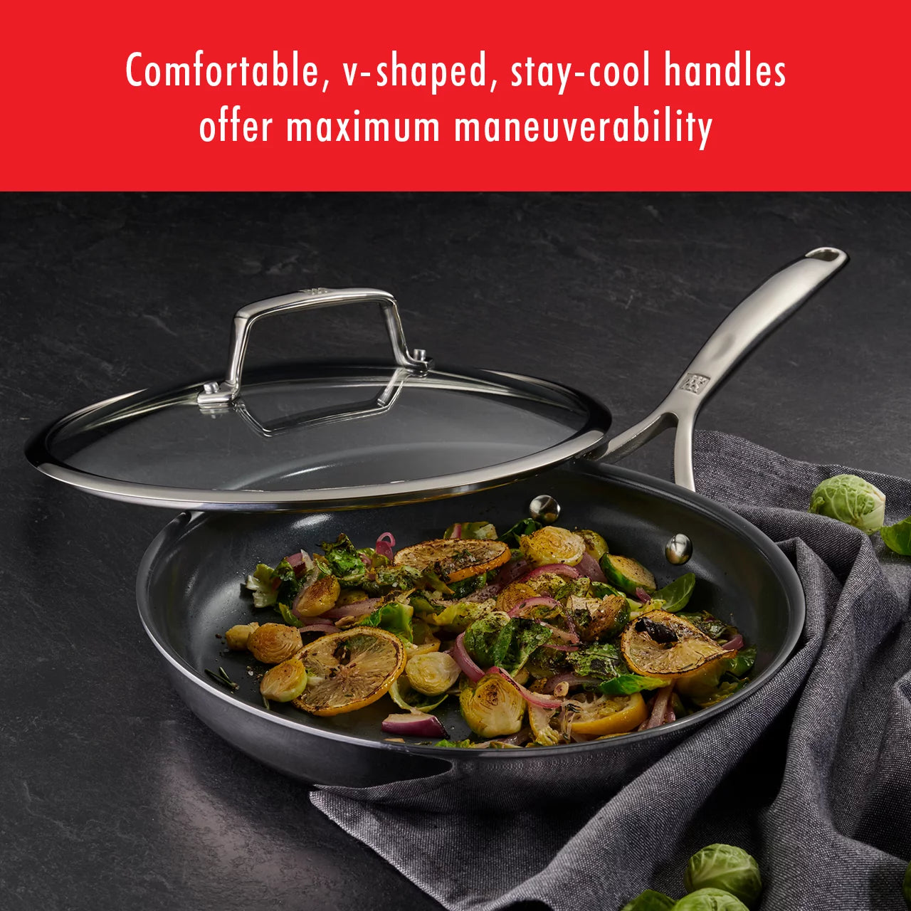 10-pc Stainless Steel Ceramic Nonstick Cookware Set F81076