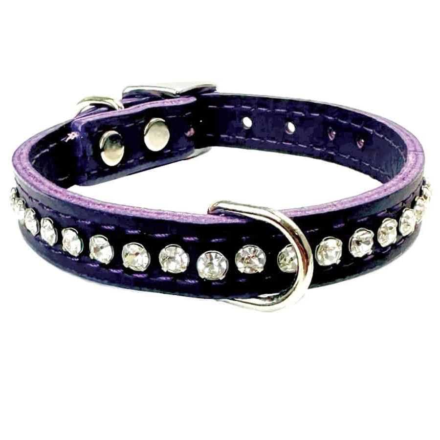 Leather Crystal Dog Collar Z799840