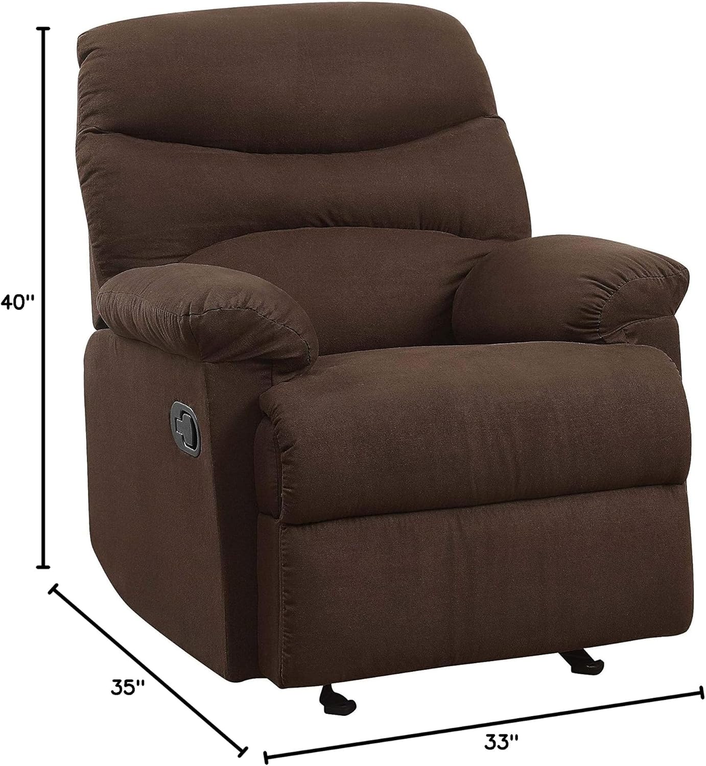 Chocolate Microfiber Recliner X89163