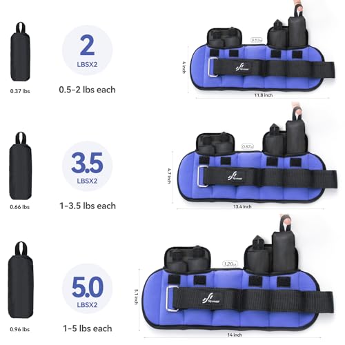 1 Pair Adjustable Ankle Weights L497