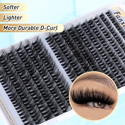 320pcs Individual Lashes D Curl Eyelash Extension Kit with Bond and Seal and Tweezers Y94682