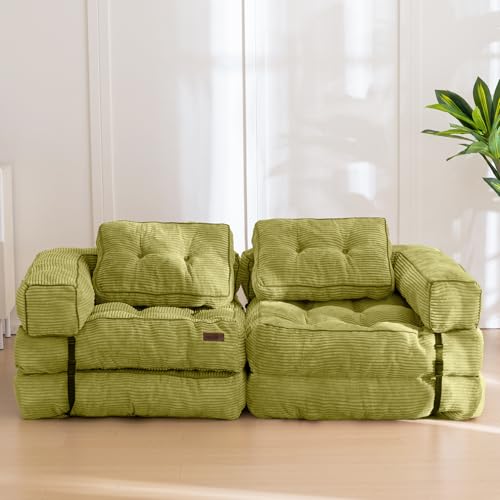Dark Grey Folding Sofa Bed with Pillow H959044