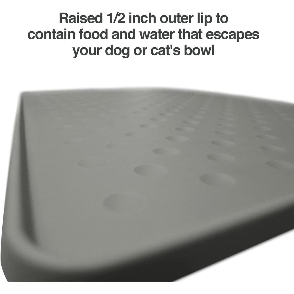 Grey Silicone Dog Food Mat, 27.5 x 17.5 S4860