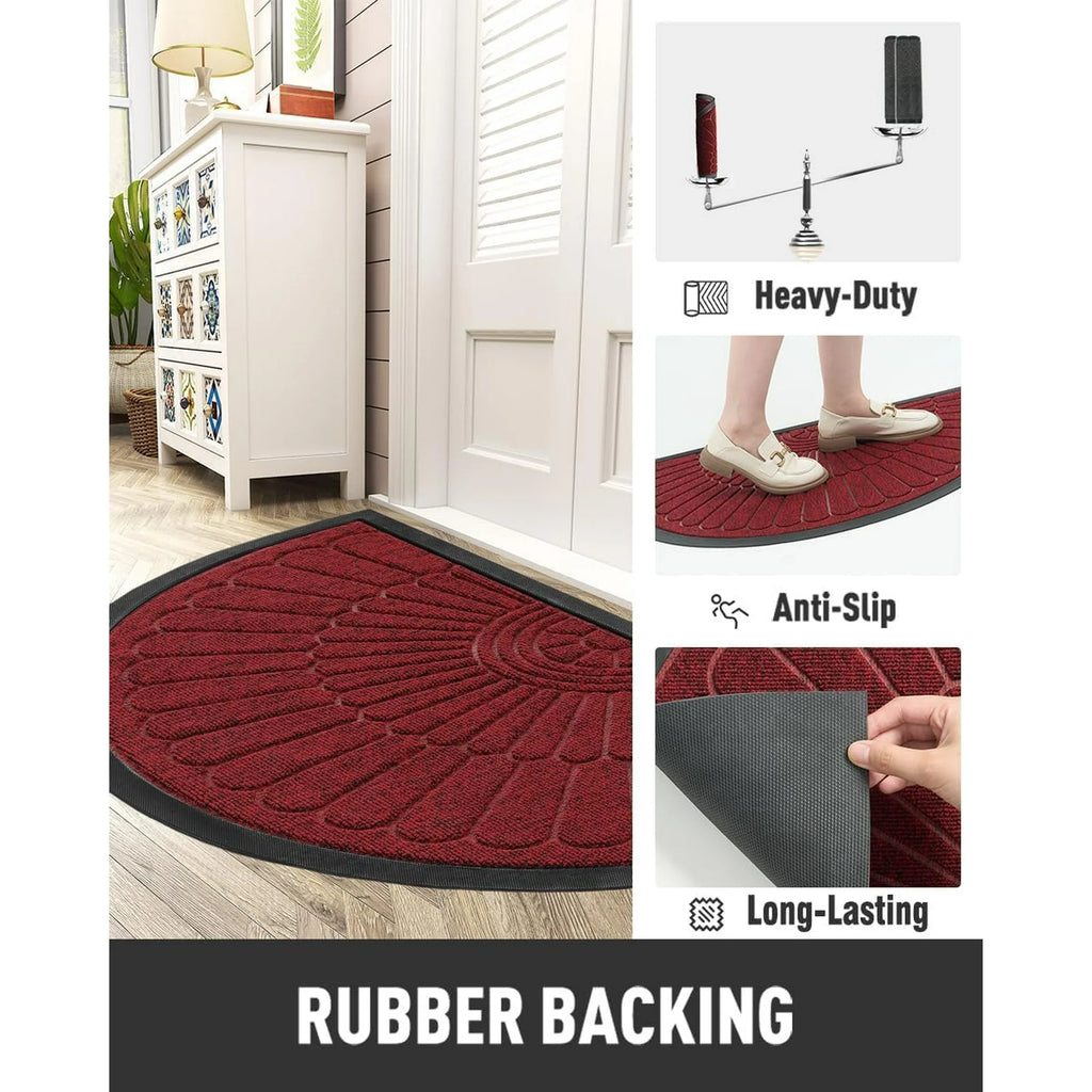 Red 24”x47” Durable Rubber Non Slip Door Mat I313244