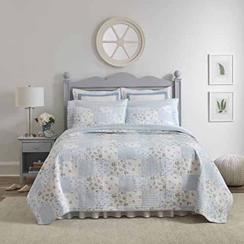 King Cotton Reversible Quilt Set with Matching Shams C838810