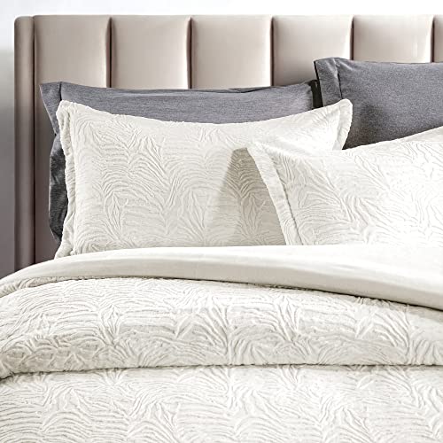 White Fluffy Queen Duvet Cover Set M364