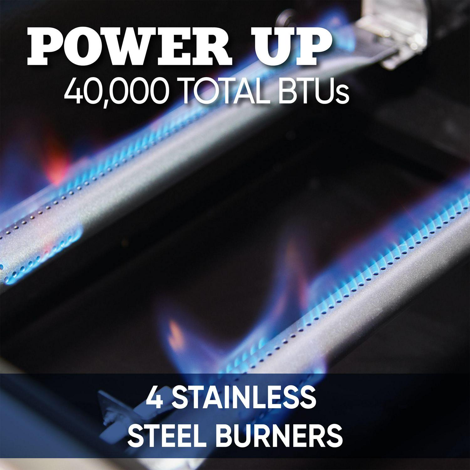 Silver Black Gas 4-Burner Grill E1361