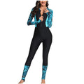Long Sleeve Long Pant Zip Front One Piece Swimwear G831