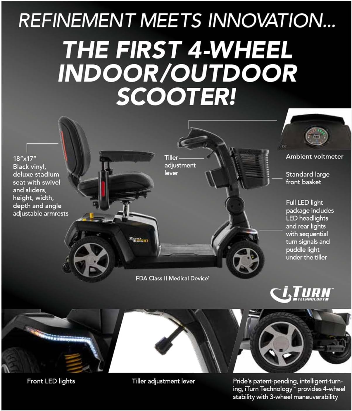 Zero Turn 10 4 Wheel Mobility Scooter A7316