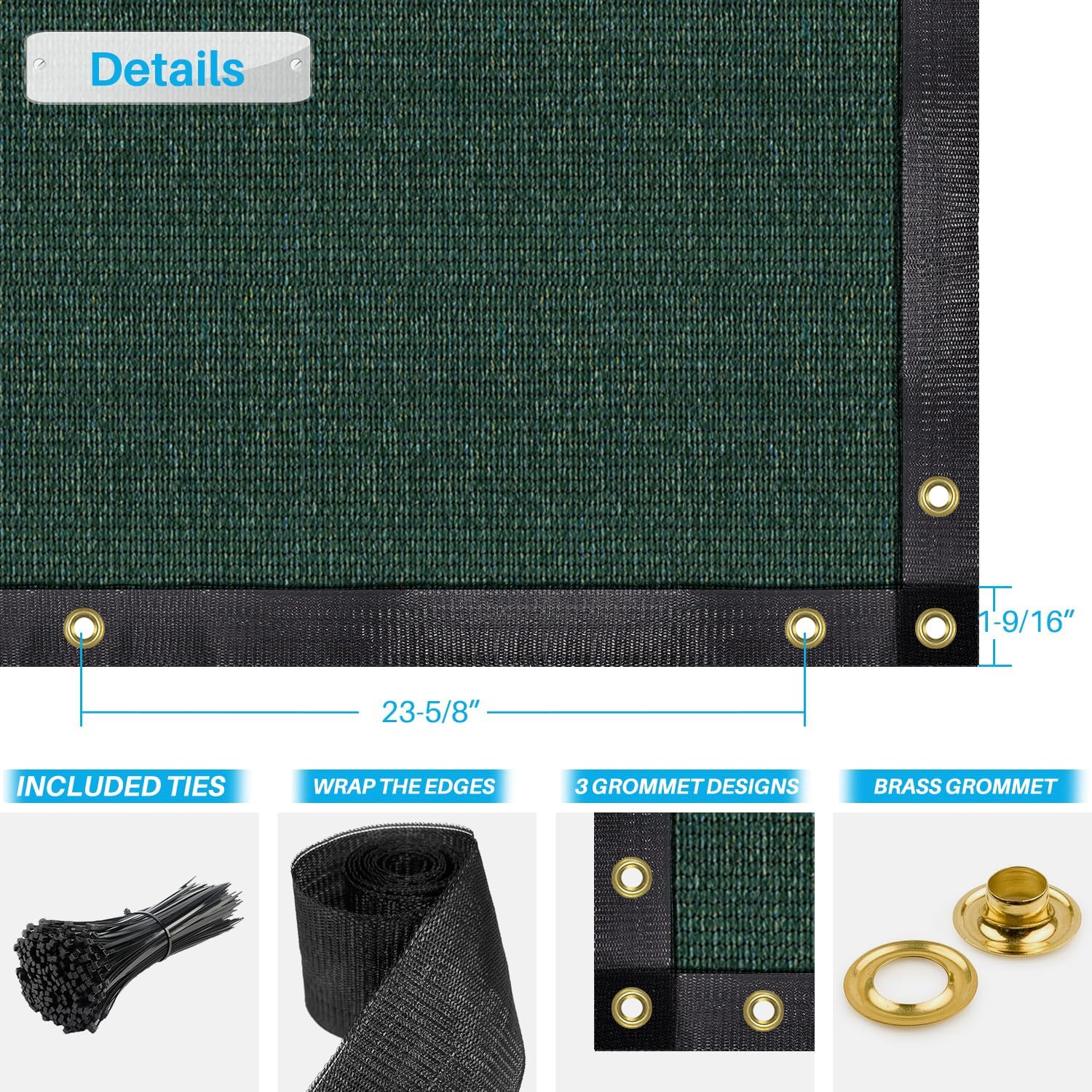 Green Commercial Grade Mesh Privacy Screen M507