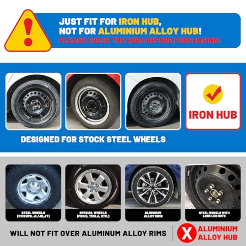 15 Inch Wheel Rim Covers Set of 4 Black Lacquer Red Lacquer ABS Plastic O837