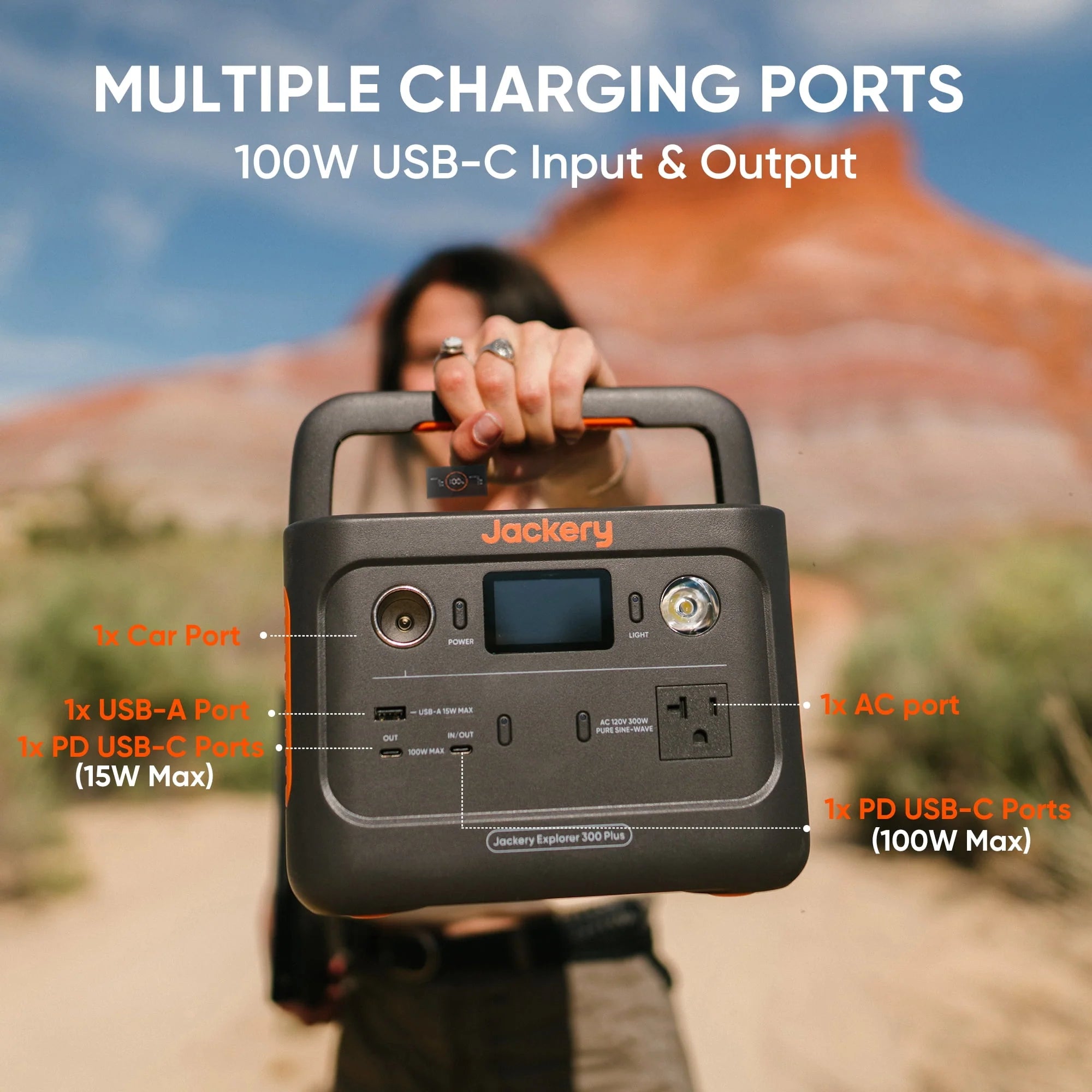 Portable Power Station, 288Wh LiFePO4 Battery L717